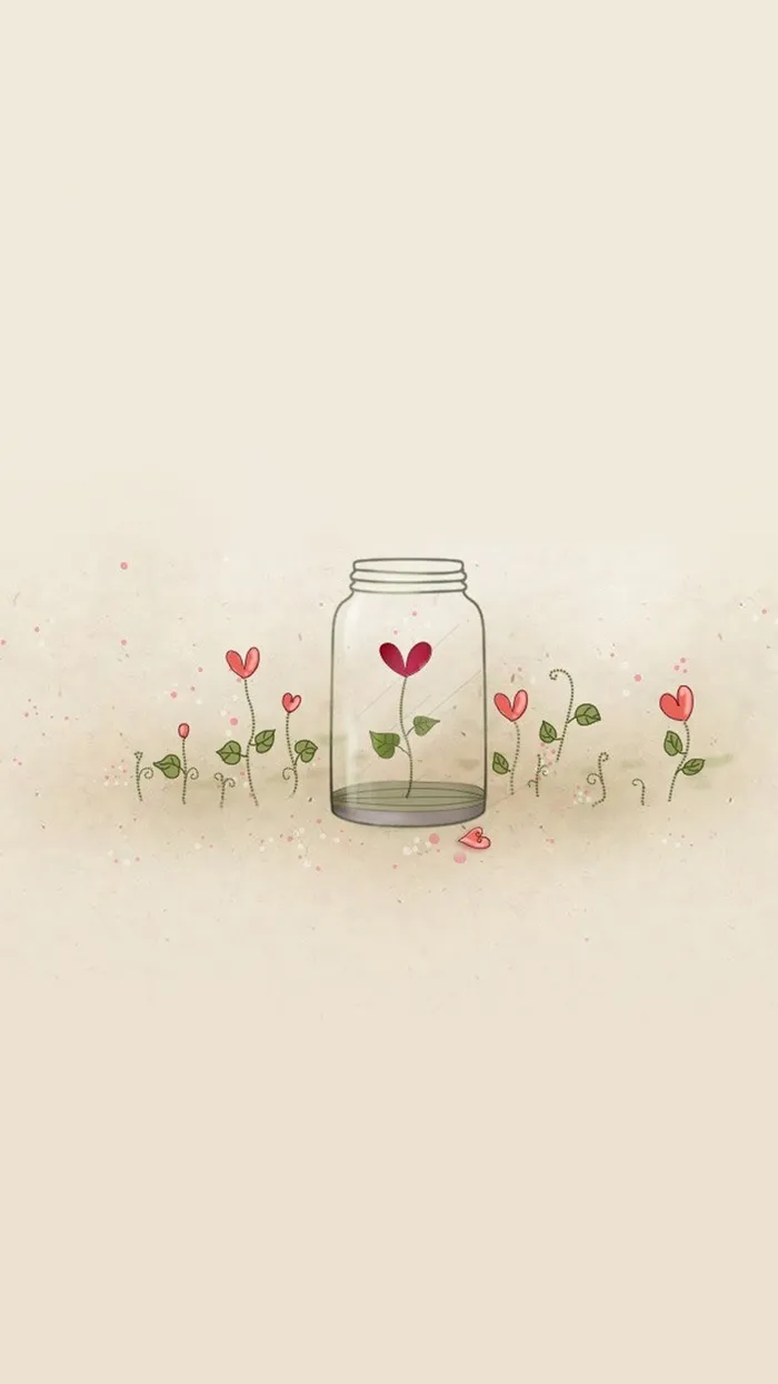 瓶子里的小花H5背景素材高清