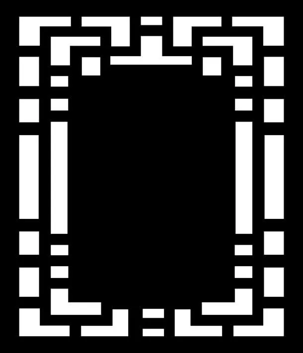 中式窗纹矢量图免抠