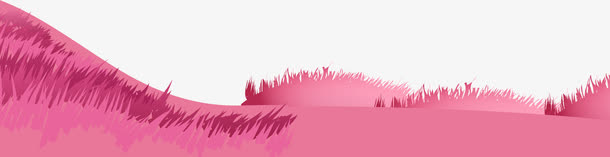 卡通手绘草地剪影免抠