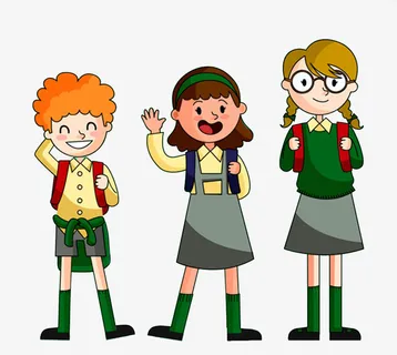 卡通学生免抠