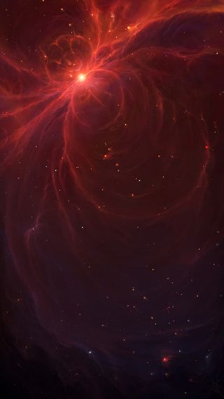 红色梦幻科技手机端H5背景高清