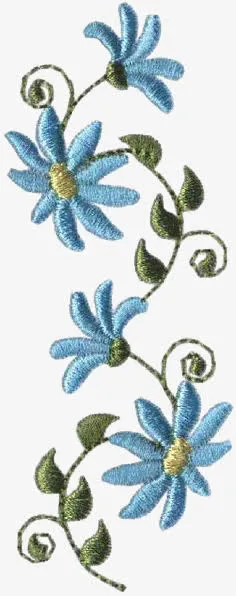 刺绣兰花免抠