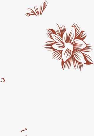 合成效果复古花卉纹理扁平免抠