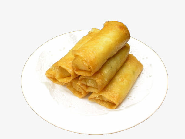 一盘炸春卷免抠