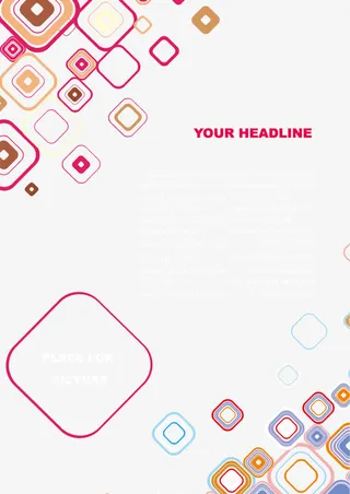 抽象花纹炫彩海报模板免抠