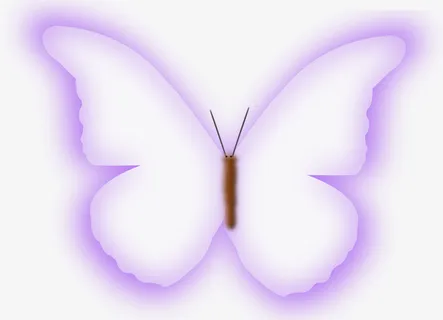 梦幻的紫色蝴蝶免抠手绘/卡通手绘元素