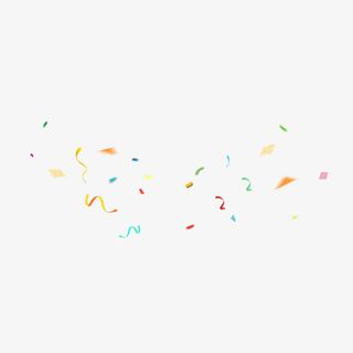 漂浮彩带礼花免抠