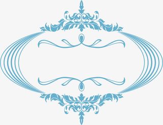 淡蓝色彩灯花纹免抠