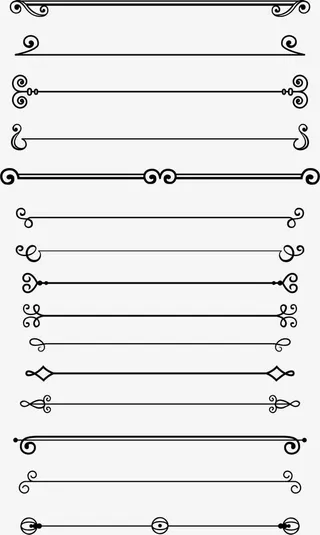 黑白印花矢量图免抠