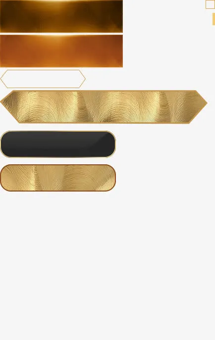 黄色纹理光效游戏标签免抠