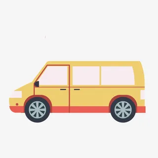 矢量中型面包车免抠