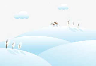 矢量雪地免抠