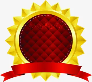 金秋黄色向日葵徽章免抠