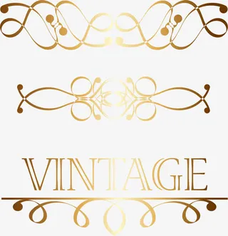 大气金色条纹免抠