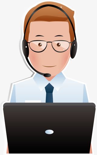 矢量男客服人物形象免抠
