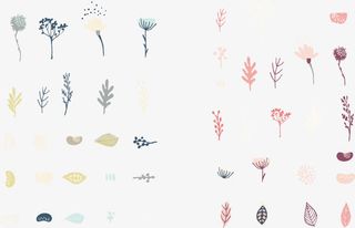 矢量手绘花朵免抠