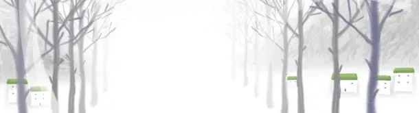 冬天雪景banner创意设计