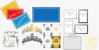 多款欧式复古边框底纹矢量图免抠