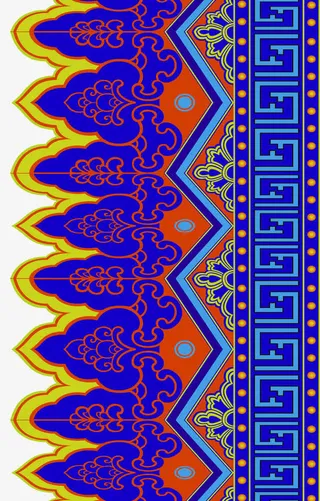 古建横梁彩绘免抠