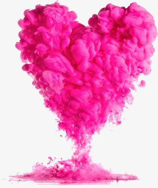 爱心水墨素材免抠