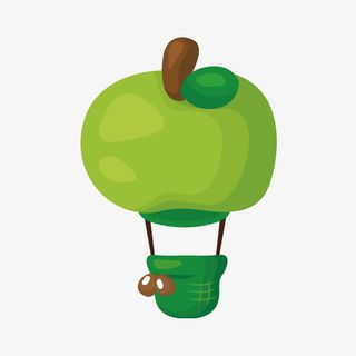 卡通热气球免抠