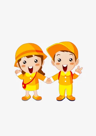 奔跑上学学生免抠