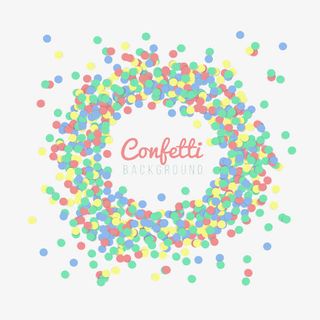 彩色圆形碎纸屑免抠