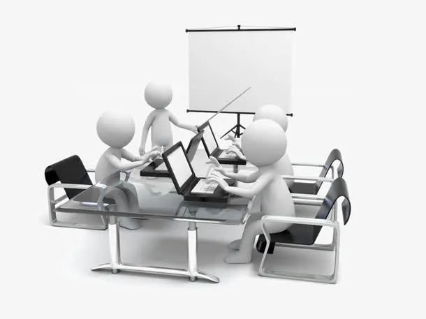 商务小人团队免抠装饰ppt元素