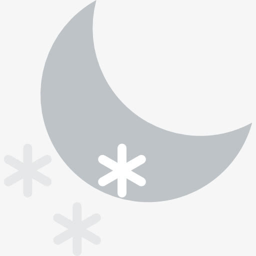 晚上雪图标免抠