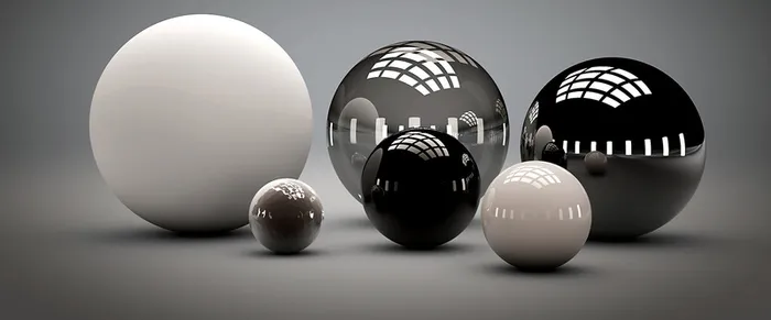 质感 光泽 3D 球 黑白球高清