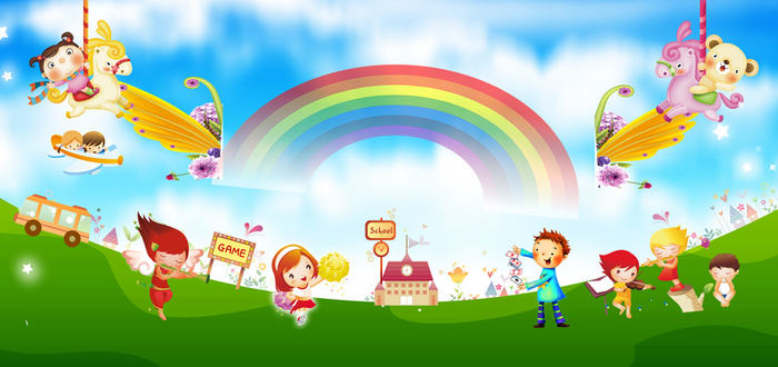 儿童卡通教育平面背景高清