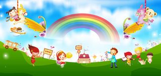 儿童卡通教育平面背景高清