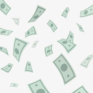 卡通飘落的钱免抠