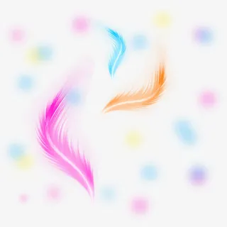 彩色羽毛免抠