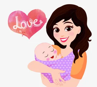 卡通母女免抠