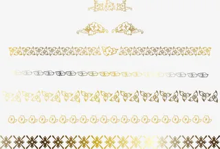 时尚底纹边框装饰免抠