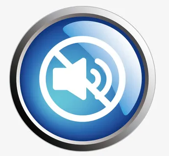 矢量蓝色卡通图案手机静音免抠