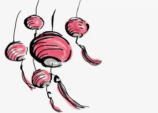 矢量大红灯笼高高挂免抠