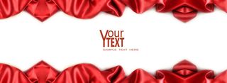 淘宝丝绸边框红色浪漫中国风海报背景高清