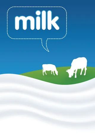 矢量牛奶草原背景高清