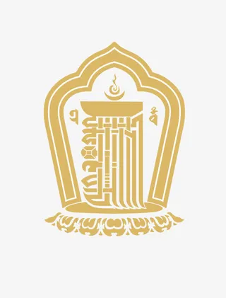 卡其色藏族图案矢量免抠