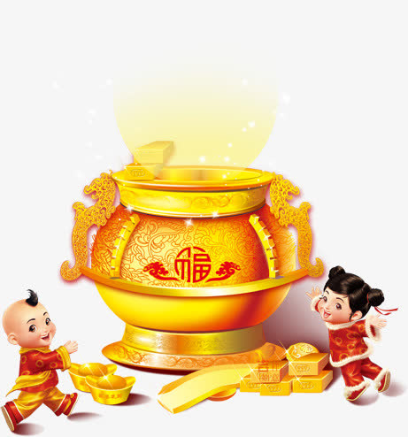 金元珠宝中国春节海报免抠