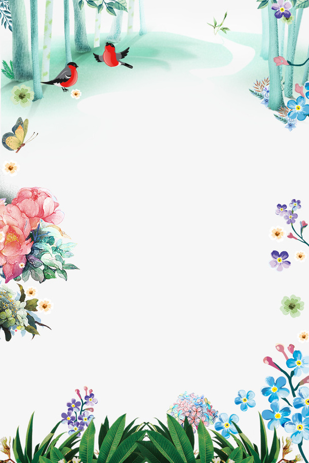 二十四节气之春分手绘插画主题装免抠手绘/卡通卡通元素