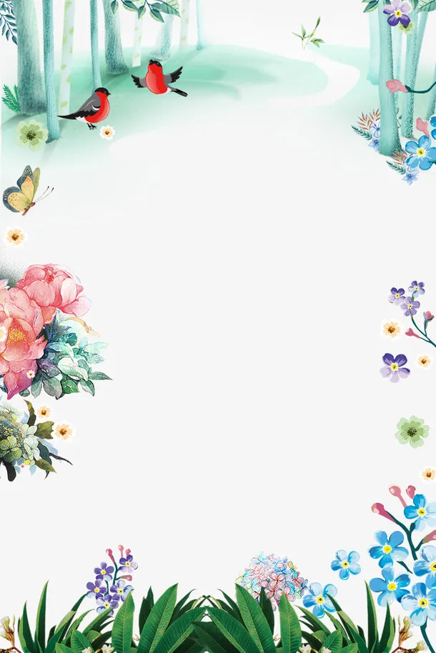 二十四节气之春分手绘插画主题装免抠手绘/卡通卡通元素