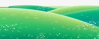手绘卡通户外草地免抠