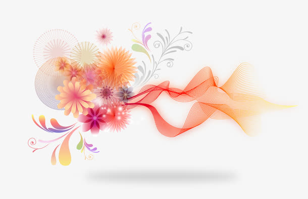 韩式几何背景花纹素材