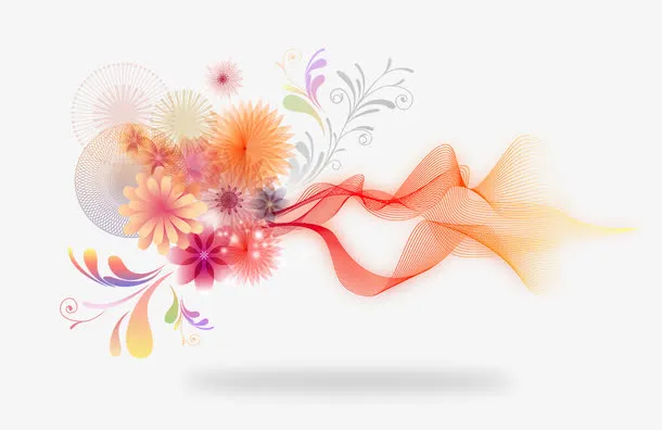 韩式几何背景花纹素材