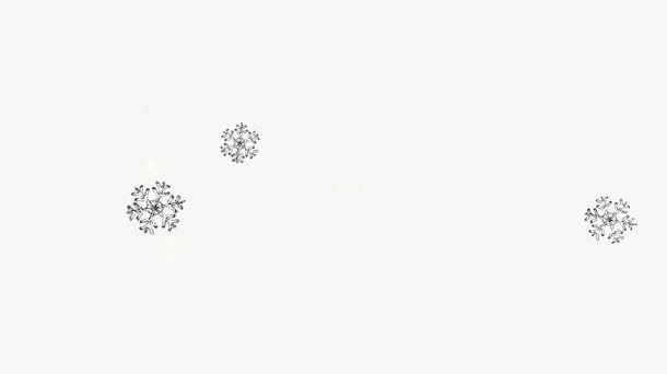漫天雪花元素免抠