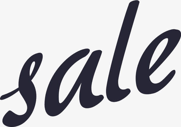 创意手绘英文文字sale免抠