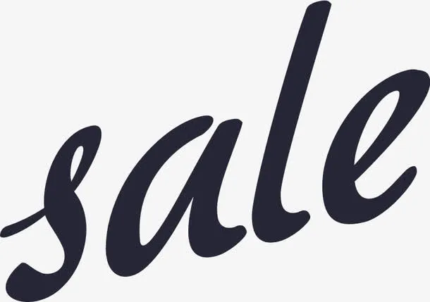 创意手绘英文文字sale免抠